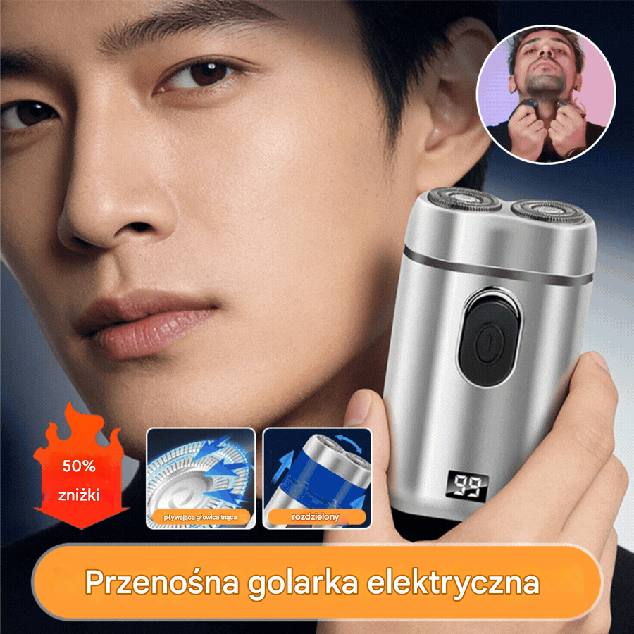 🔥 Doar astăzi -50%! Mini aparat de ras electric cu afișaj LED și lame duble