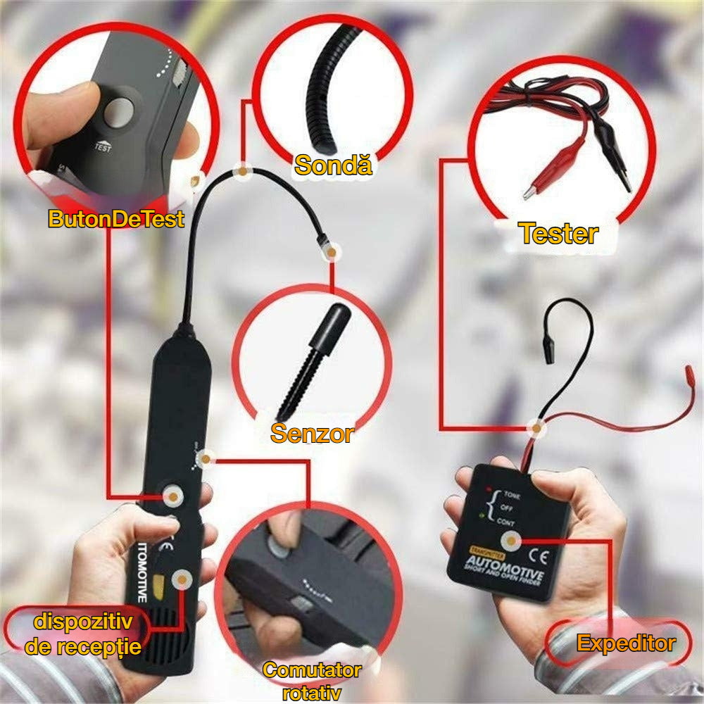 🚗🔧6-42V Tester pentru circuite electrice auto