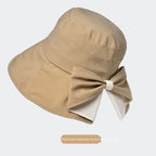 🎀 Piesă esențială de vară 👒 Pălărie vintage cu fundă — pliabilă / respirabilă și confortabilă