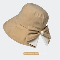 🎀 Piesă esențială de vară 👒 Pălărie vintage cu fundă — pliabilă / respirabilă și confortabilă