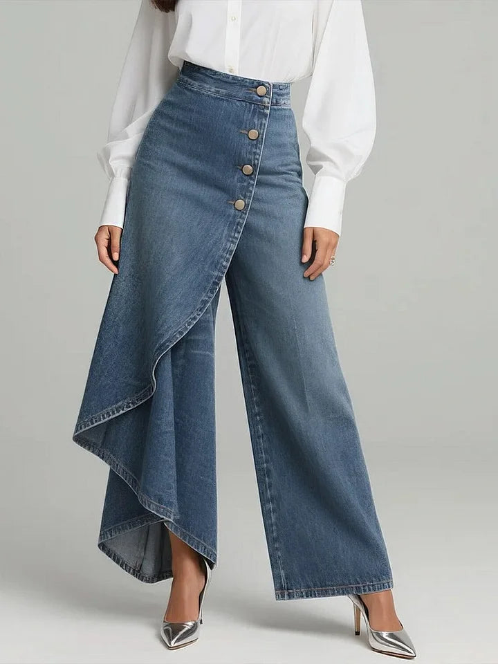 🥇Spodnie jeansowe damskie z wysokim stanem, luźny krój, wygodne w noszeniu, elegancki i modny design1