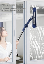 🧼✨ Curățător de geamuri 2 în 1 cu două fețe și mâner extensibil, ideal pentru curățarea geamurilor la clădiri înalte