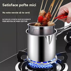 🍱🍢🍖Fgarui de tigaie din oțel inoxidabil