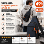 Cumperi 1, primești 1 gratuit 🎒✨ Geantă de umăr impermeabilă cu buzunare multiple – organizare practică, curea reglabilă și orificiu pentru căști