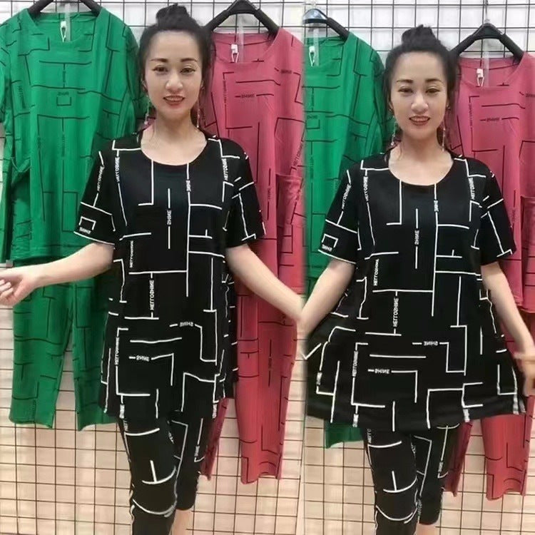 🔥【Top + Pantaloni】🔥Set din bumbac, la modă, lejer și confortabil