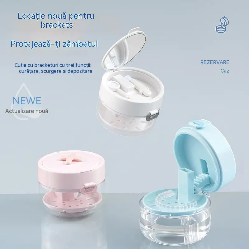 🔥Nou! Produs vedetă!❤️‍🔥 Cutie multifuncțională pentru depozitarea aparatelor ortodontice