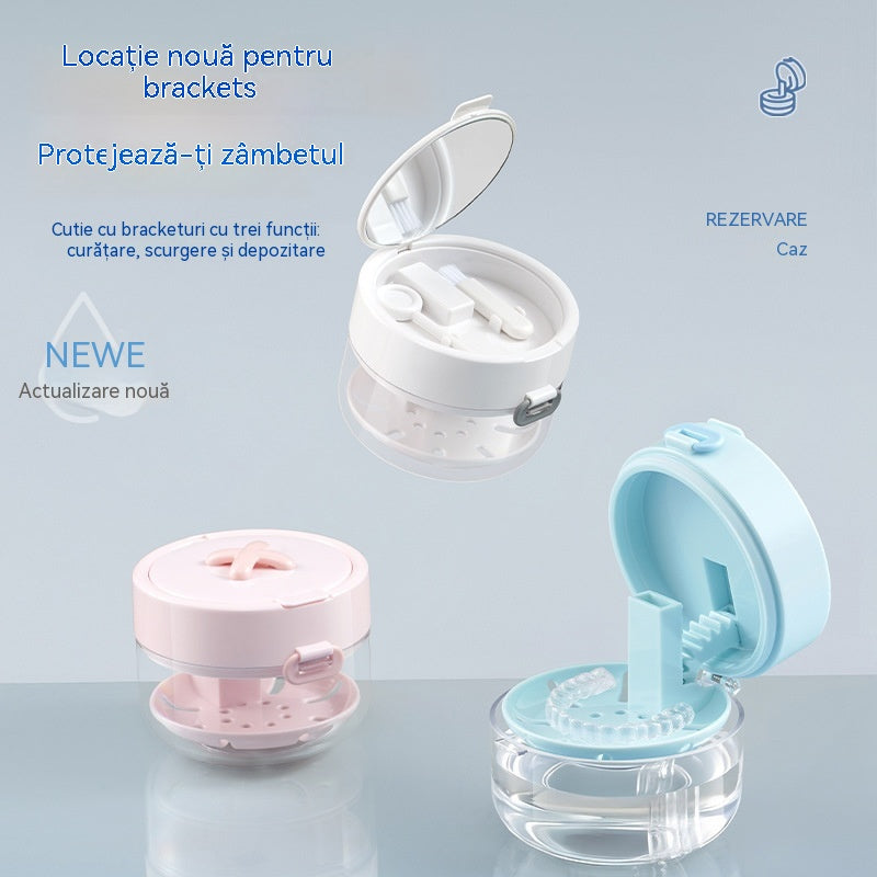 🔥Nou! Produs vedetă!❤️‍🔥 Cutie multifuncțională pentru depozitarea aparatelor ortodontice