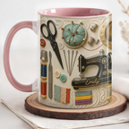 🧵☕ Cană pentru cusut: cadoul perfect pentru sufletele creative care iubesc cusutul