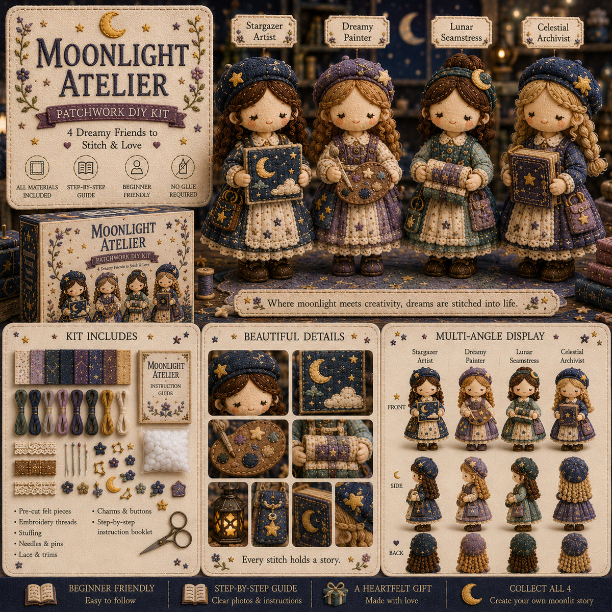 🎁 Ultima zi: bucură-te de 49% reducere! 🧵 Set de patchwork miniatural din seria "lume în miniatură"