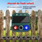 Repelent solar cu ultrasunete pentru animale pentru exterior Repelent pentru păsări cu lumină infraroșu intermitent cu LED roșu și albastru