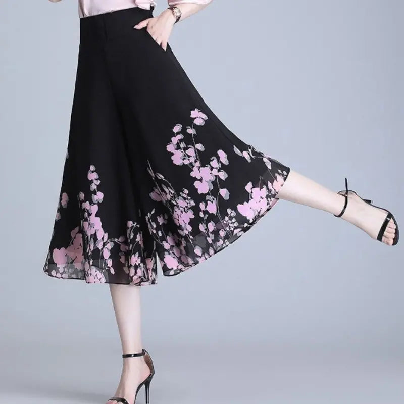 💃🔥2026 pantaloni pantaloni de vară noi de damă, din șifon subțire, tăiați casual, cu talie înaltă (40kg-90kg)