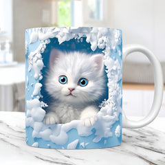 🎁Ceașcă de cafea creativă pentru pisică, cadou de sărbători