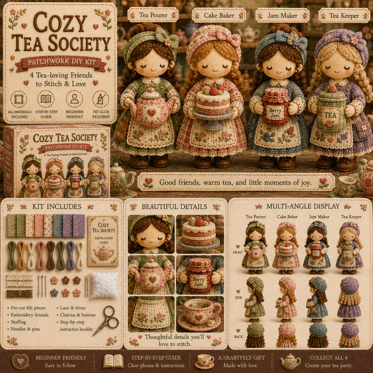 🎁 Ultima zi: bucură-te de 49% reducere! 🧵 Set de patchwork miniatural din seria "lume în miniatură"