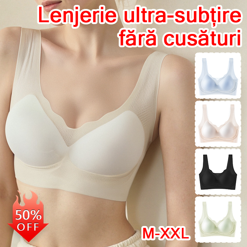 💥🟢【Pachet de 3 bucăți】💦Sutien ultra-subțire, răcoros, fără urme, pentru vară
