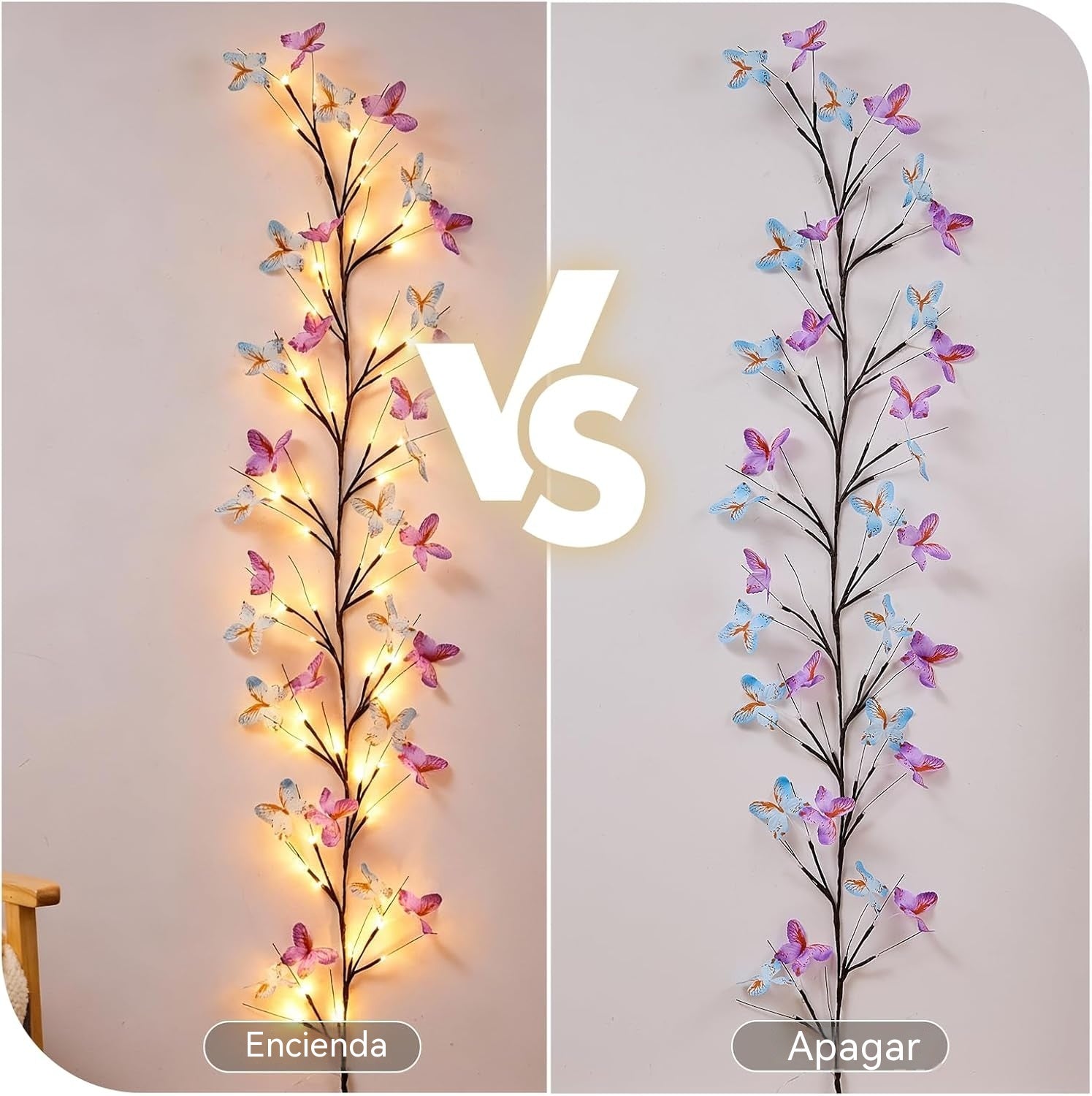 🦋💡 Ghirlandă luminoasă LED flexibilă în formă de fluturi – creează o atmosferă caldă și de poveste în casa ta