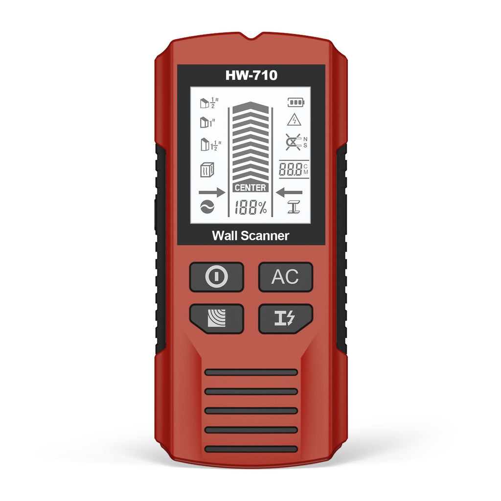 🔍Detector multifuncțional pentru metale, lemn și cabluri; localizează în siguranță și cu precizie țevile și cablurile ascunse.