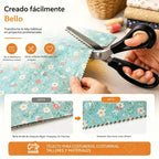 🔥Set din 2 piese ✂️ Foarfece profesionale cu lame zimțate – Foarfece ascuțite pentru materiale textile
