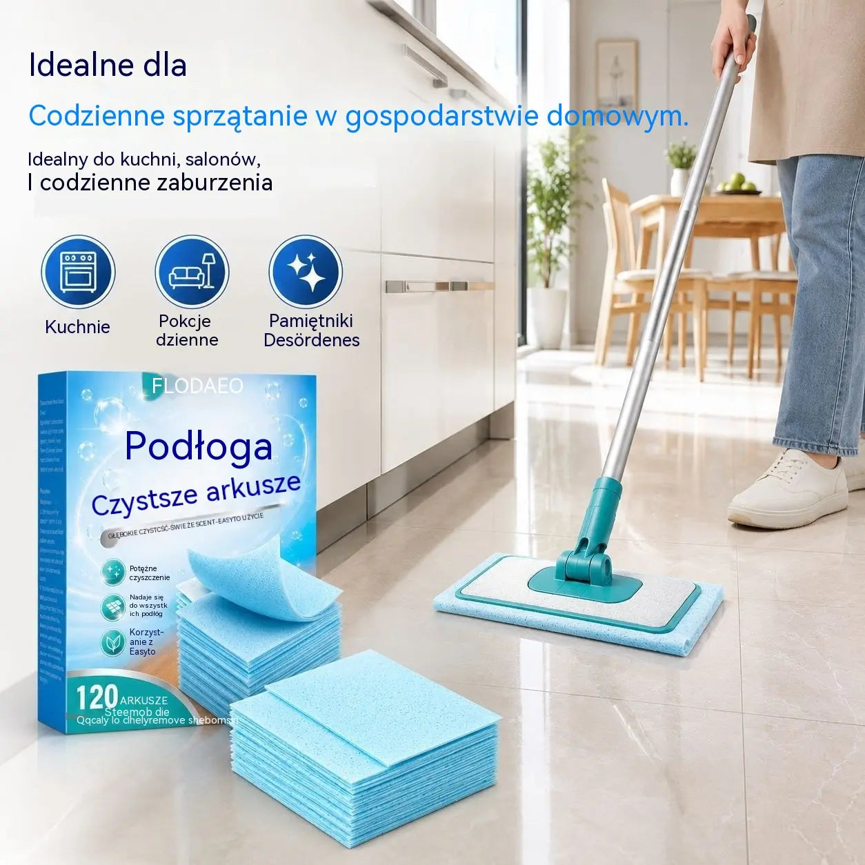 🔥【2 cutii/240 de bucăți】✨ Șervețele solubile în apă pentru curățarea podelelor: curăță și dă strălucire tuturor podelelor tale. 🧹💧