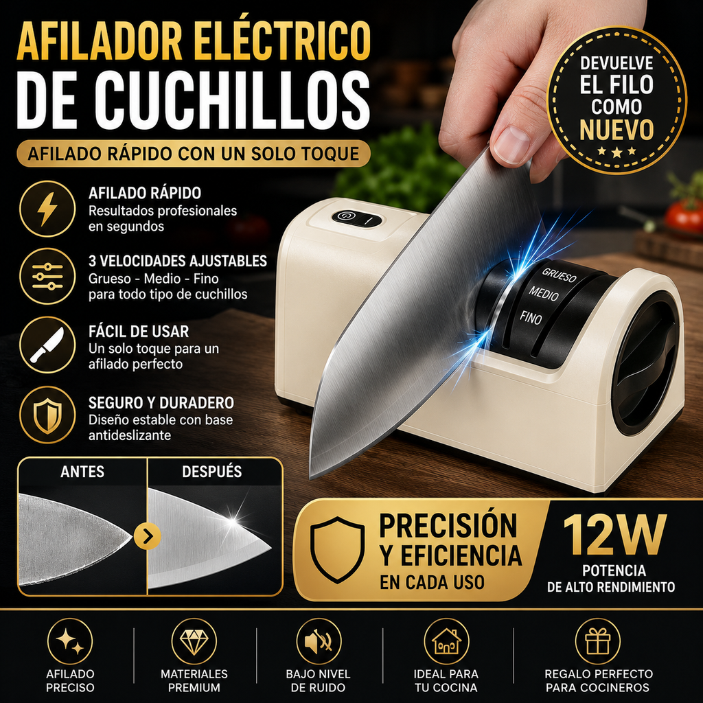 ⏳ Reducere de 40%! 🔪 Ascuțitor electric multifuncțional fără fir pentru cuțite, reîncărcabil ✨