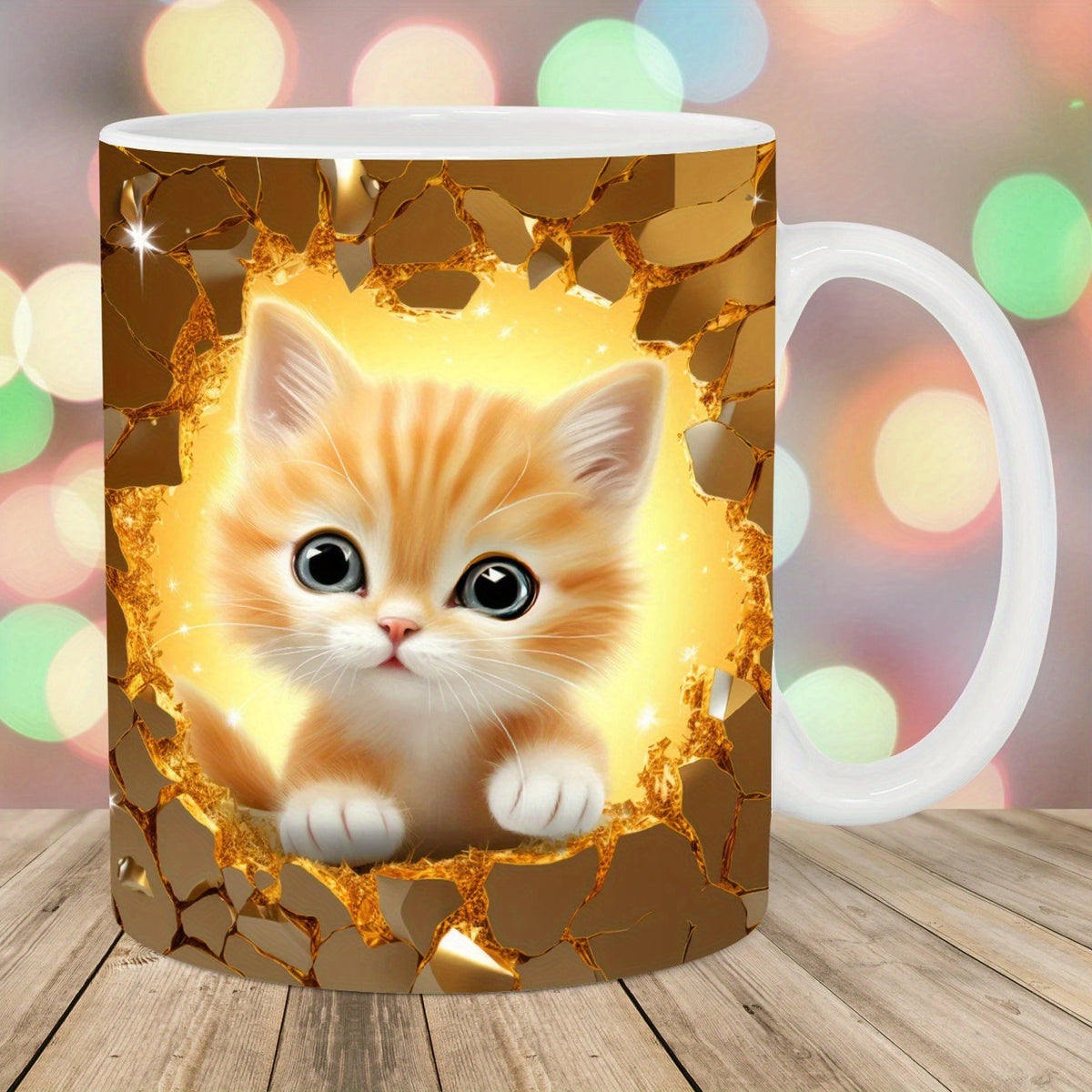 🎁Ceașcă de cafea creativă pentru pisică, cadou de sărbători