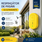 🐦【Cumpărați 1, primiți 1 gratis】Repelent cu ultrasunete pentru păsări | Pentru balcon și grădină